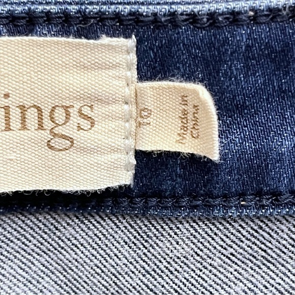 Soft Surroundings Medium Wash Denim High Rise Tapered Straight Leg Jeans Size 10 - Picture 9 of 9